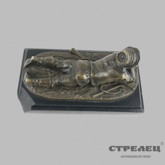 картинка — бронзовая статуэтка «пастушок». лансере. россия, конец 19 века