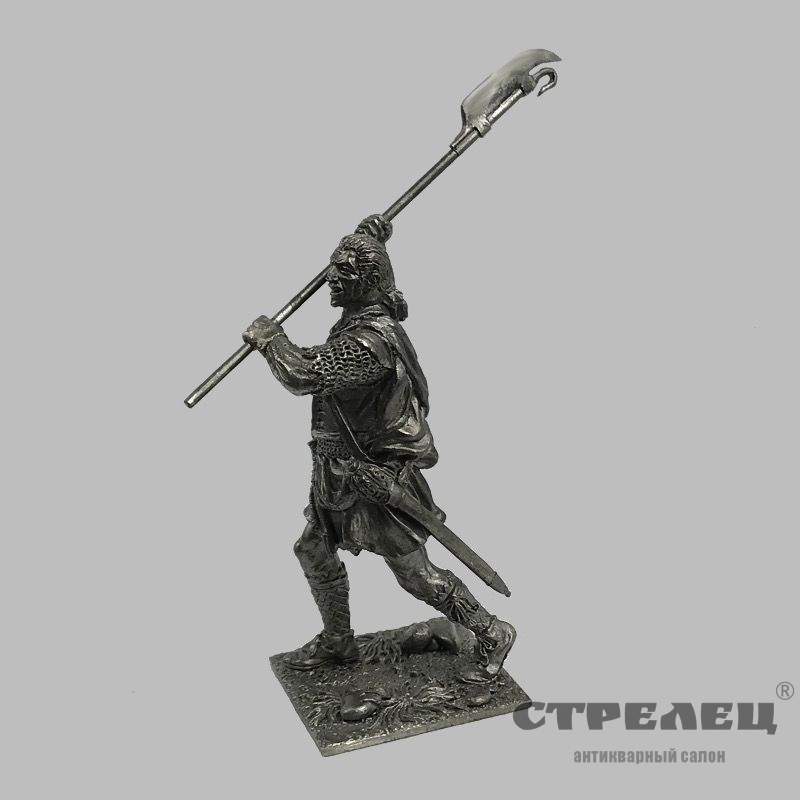 картинка оловянный солдатик «воин с алебардой». шотландские кланы 17-18 в.