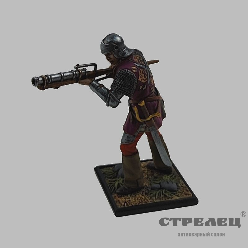 картинка — оловянный солдатик «стрелок с куливриной». европейская пехота