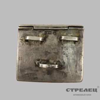 картинка — контейнер для пуль из серебра 84 п. российская империя, конец 19 века