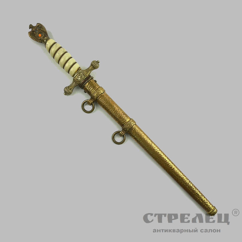 картинка — кортик кригсмарине обр.1938 г. (дамаск) в кованых ножнах. германия