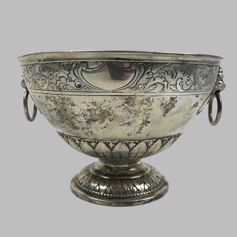 картинка серебряная ваза (сухарница). россия, 19 век
