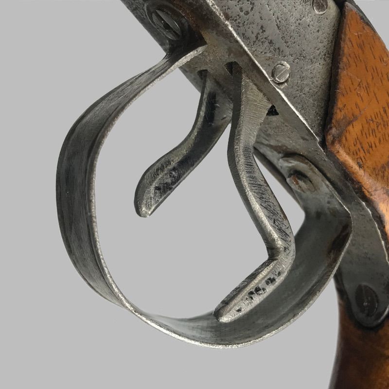 картинка пистолет капсюльный, двуствольный, карманный. европа, начало 19 века