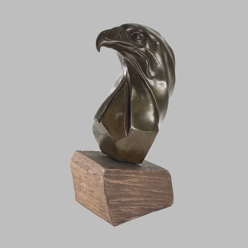 картинка бронзовая статуэтка «голова орла» голландия, 1936-1945 годы