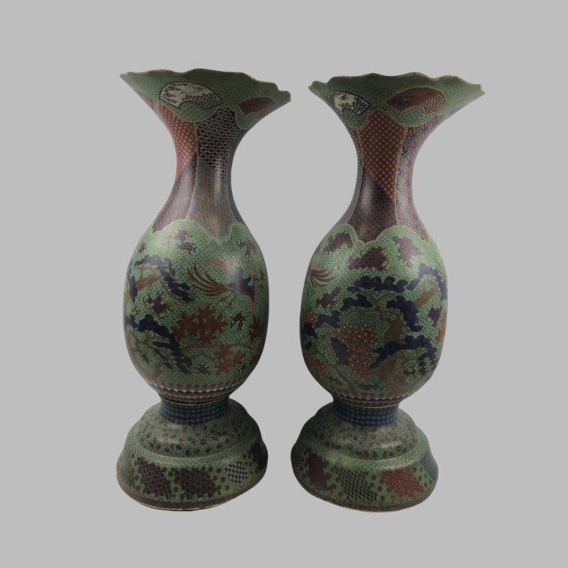 Японские фарфоровые вазы, 19 век. Антикварный салон Стрелец