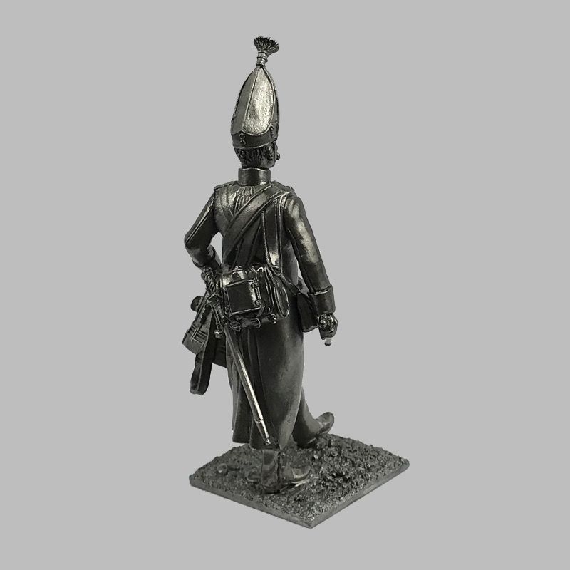картинка оловянный солдатик «барабанщик в шеренге» русская пехота 1812-14 гг.