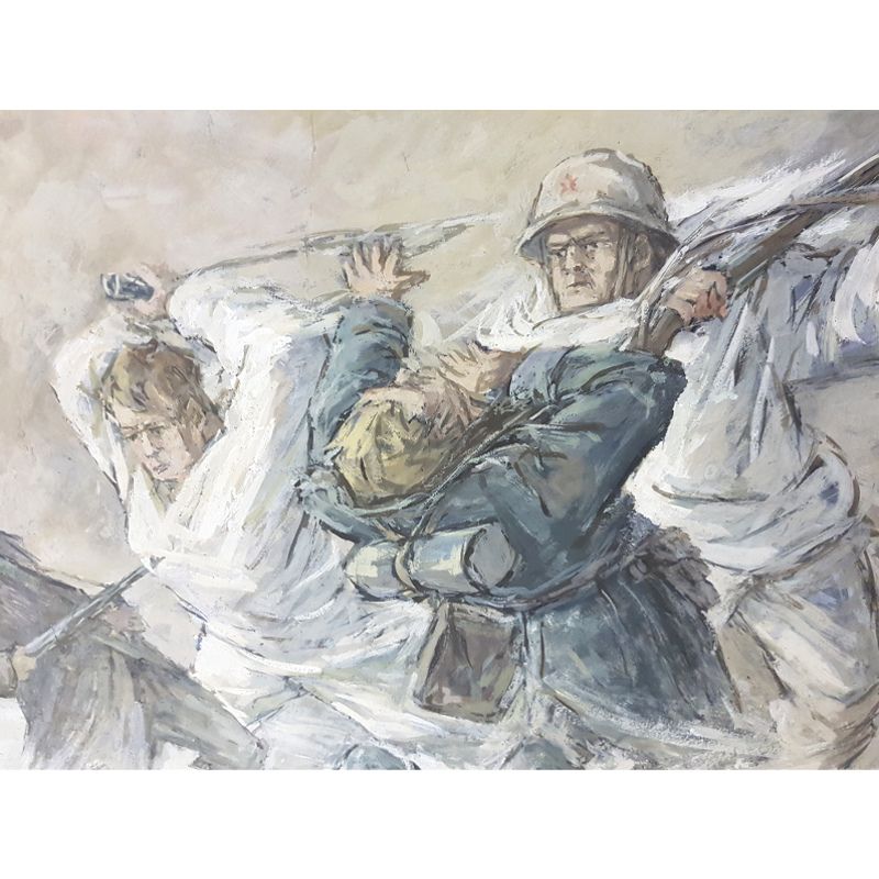 картинка Картина «В бою». Жаренов А.С. СССР, 1947 год 