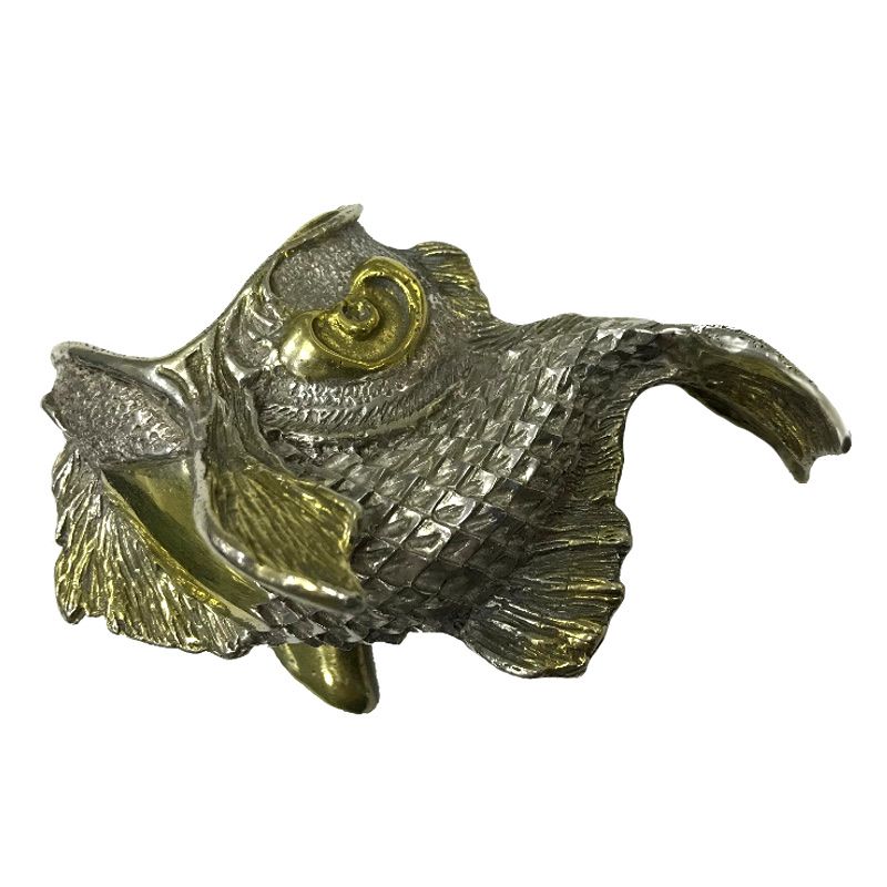 картинка пепельница "золотая рыбка" по модели фаберже