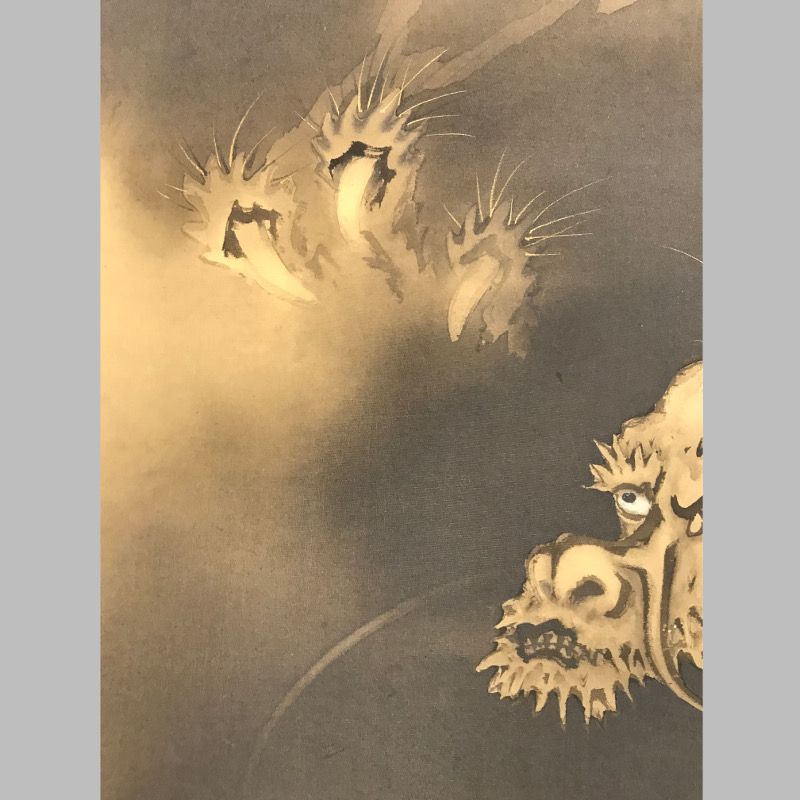 Картинка японская картина в свитке «дракон»