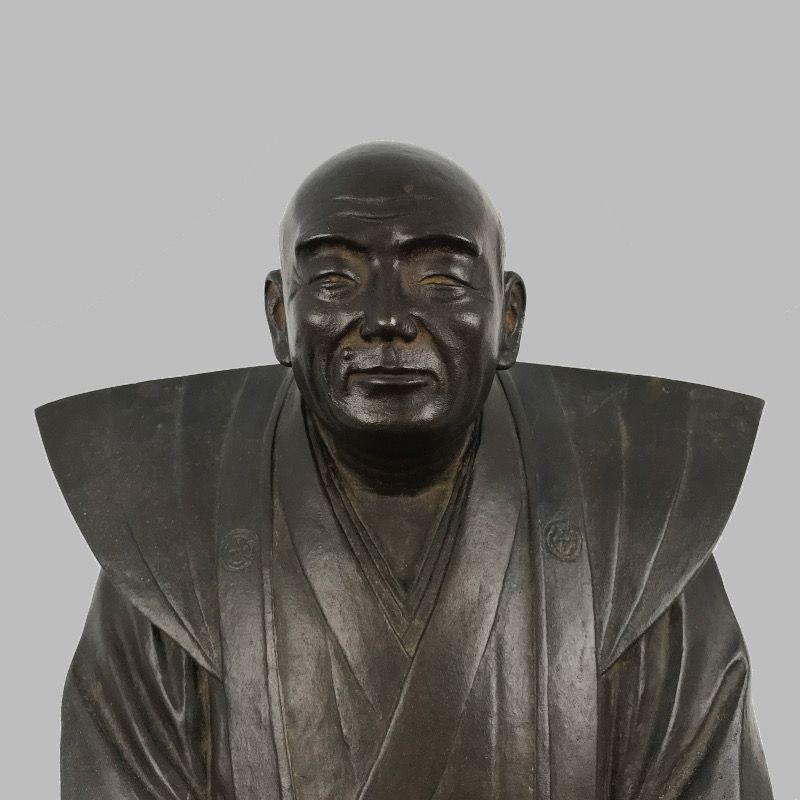 картинка бронзовая статуэтка «самурай». япония, 19 век