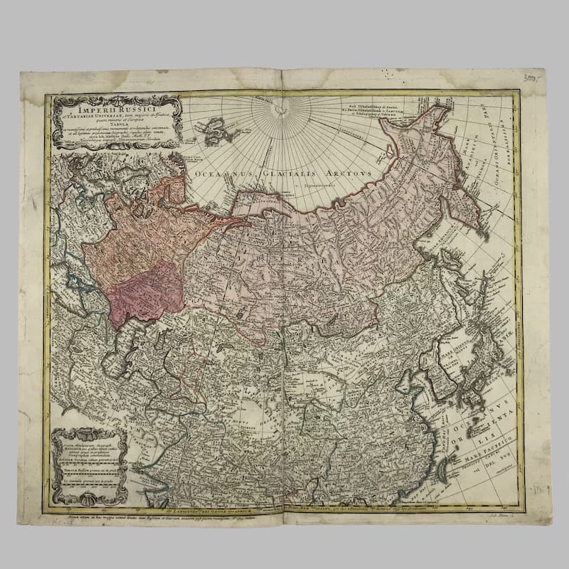 картинка карта российской империи и тартарии, 1740-е годы