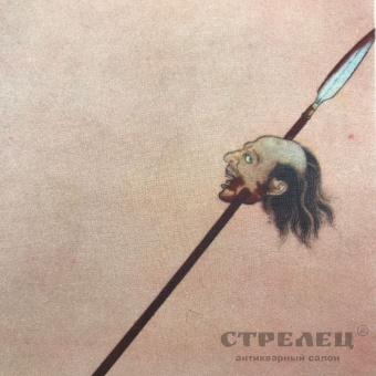 картинка цветной принт «после битвы». япония, начало 20 века