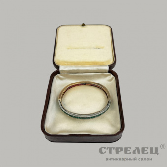 Золотой браслет с изумрудами и бриллиантами. Россия, нач. 20 в.