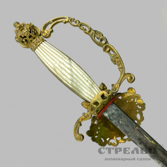 картинка — шпага европейская камзольная в ножнах, 19 век