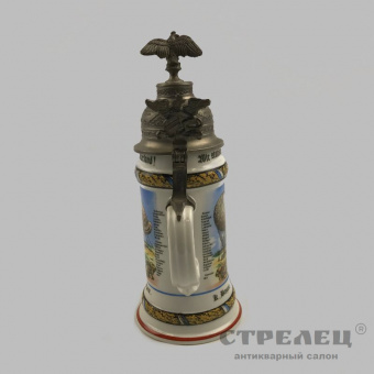 картинка памятная фарфоровая кружка с крышкой, германия, 20 век