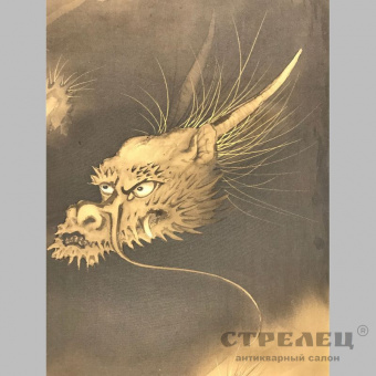Картинка японская картина в свитке «дракон»