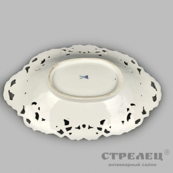 картинка — блюдо овальное. фарфор. meissen, германия