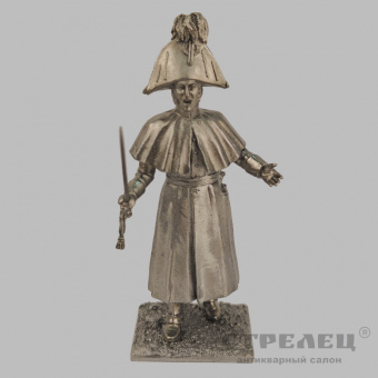 фото — солдатик оловянный «обер-офицер, командующий ротой 1812-14 гг.». гк