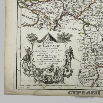 картинка — старинная карта российской империи «carte de tartarie», 1706 год