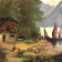 картинка картина «домик у озера в горах». европа