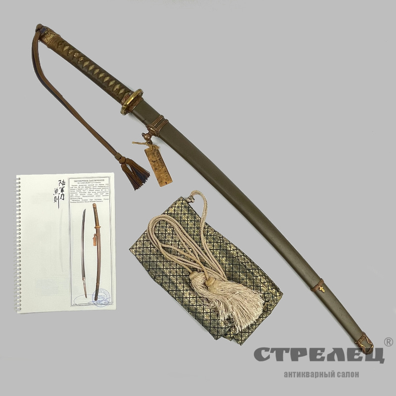 картинка — японский меч син-гунто образца 1938 года с клинком канэнори