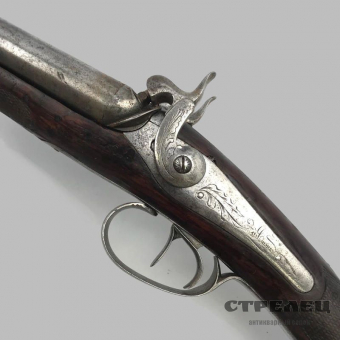 картинка капсюльное двуствольное охотничье ружьё середины 19 века