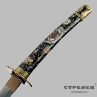 картинка — меч японский — тати, церемониальный в эмали
