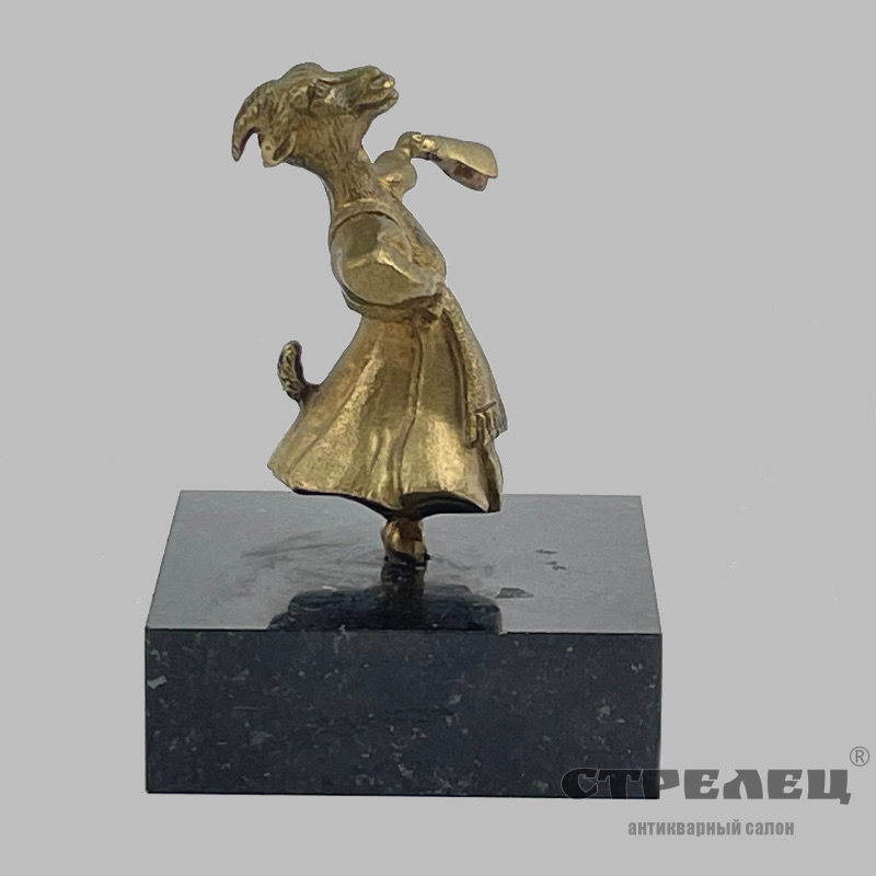 картинка — бронзовая миниатюра «мама коза»