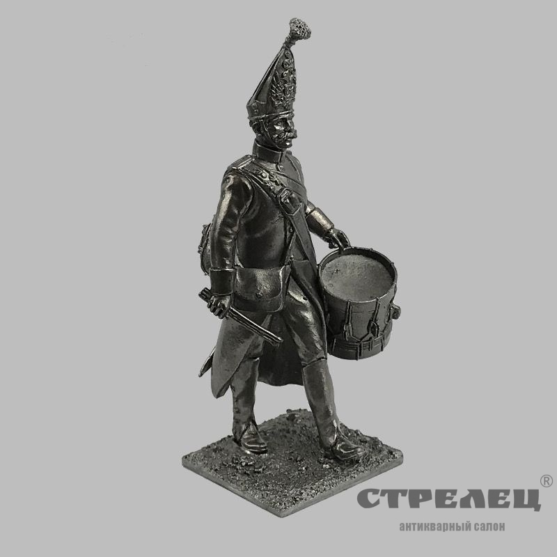 купить оловянный солдатик «барабанщик в шеренге» русская пехота 1812-14 гг.