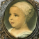 картинка шелкография «портрет малышки». европа, 19 век