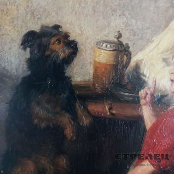 картинка картинка «дрессировка собаки». f. schlesinger