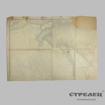 картинка — старинная карта — побережье сибири у карского моря, 19 век