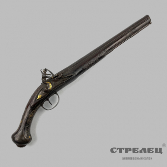 картинка — пистолет с кремнёвым замком. европа, начало 19 века