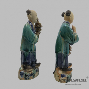 Картинка китайские фарфоровые статуэтки (пара). 19 век