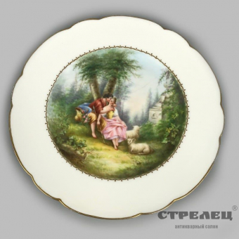 картинка декоративная фарфоровая тарелка. sevres. франция
