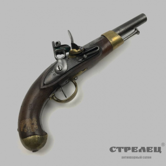 картинка —  пистолет кремневый, французский, 1813 год