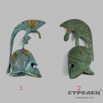 картинка — античные греческие сувенирные шлемы