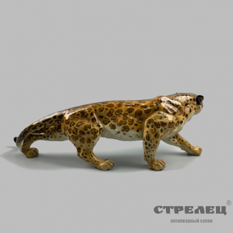 картинка фарфоровая статуэтка «леопард». hutschenreuther. германия