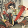 картинка японская картина (цветной принт на картоне), 20 век