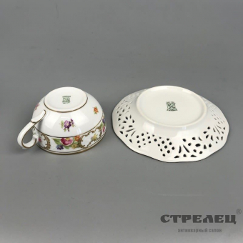 картинка две чайные пары. дрезден, 1970-80 гг.