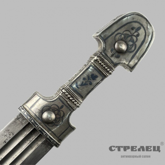картинка — кавказский кинжал, начало 20 века (серебро)