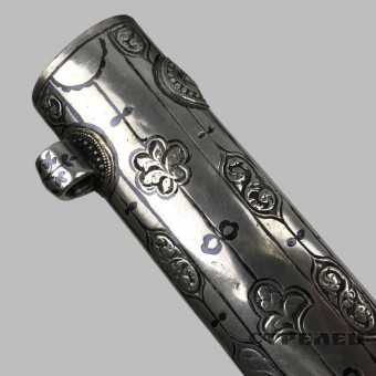 картинка кавказский кинжал в серебре, начало 20 века