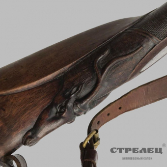 картинка капсюльное двуствольное охотничье ружьё середины 19 века