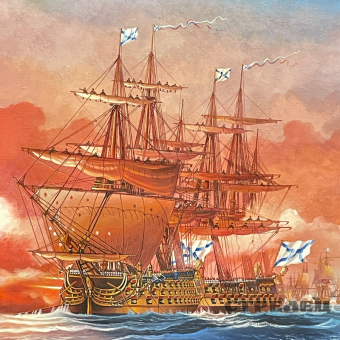 картинка — картина «русским морякам эскадры адмирала чернигова»