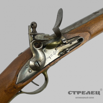 картинка — ружьё кремнёвое французское армейское со штыком, начало 19 века