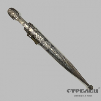 картинка — кинжал «кама» в серебре. кавказ, начало 20 века