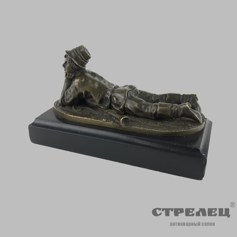 картинка — бронзовая статуэтка «пастушок». лансере. россия, конец 19 века
