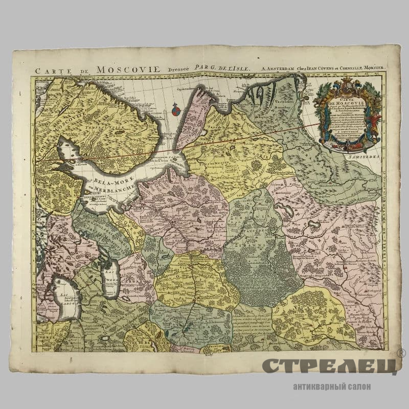картинка карта московии [северная часть]  карт. г. делиль