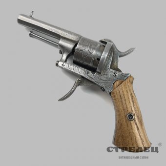картинка — револьвер шпилечный системы лефоше, конец 19 века