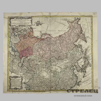 картинка карта российской империи и тартарии, 1740-е годы